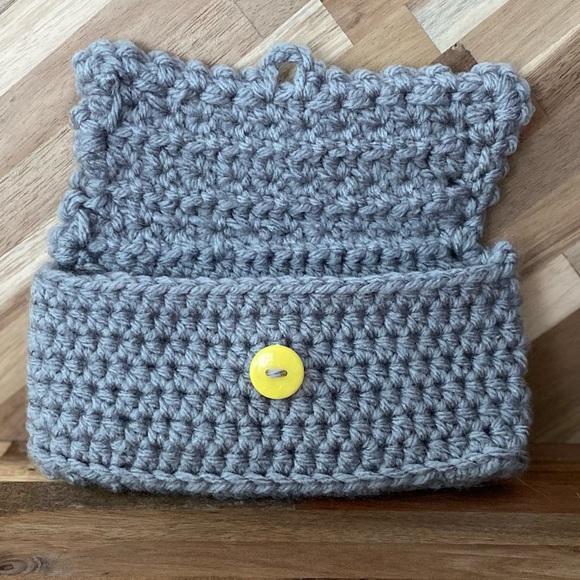 Handcrafted Gray Glasses Case Accessory Pouch - Picture 4 of 4